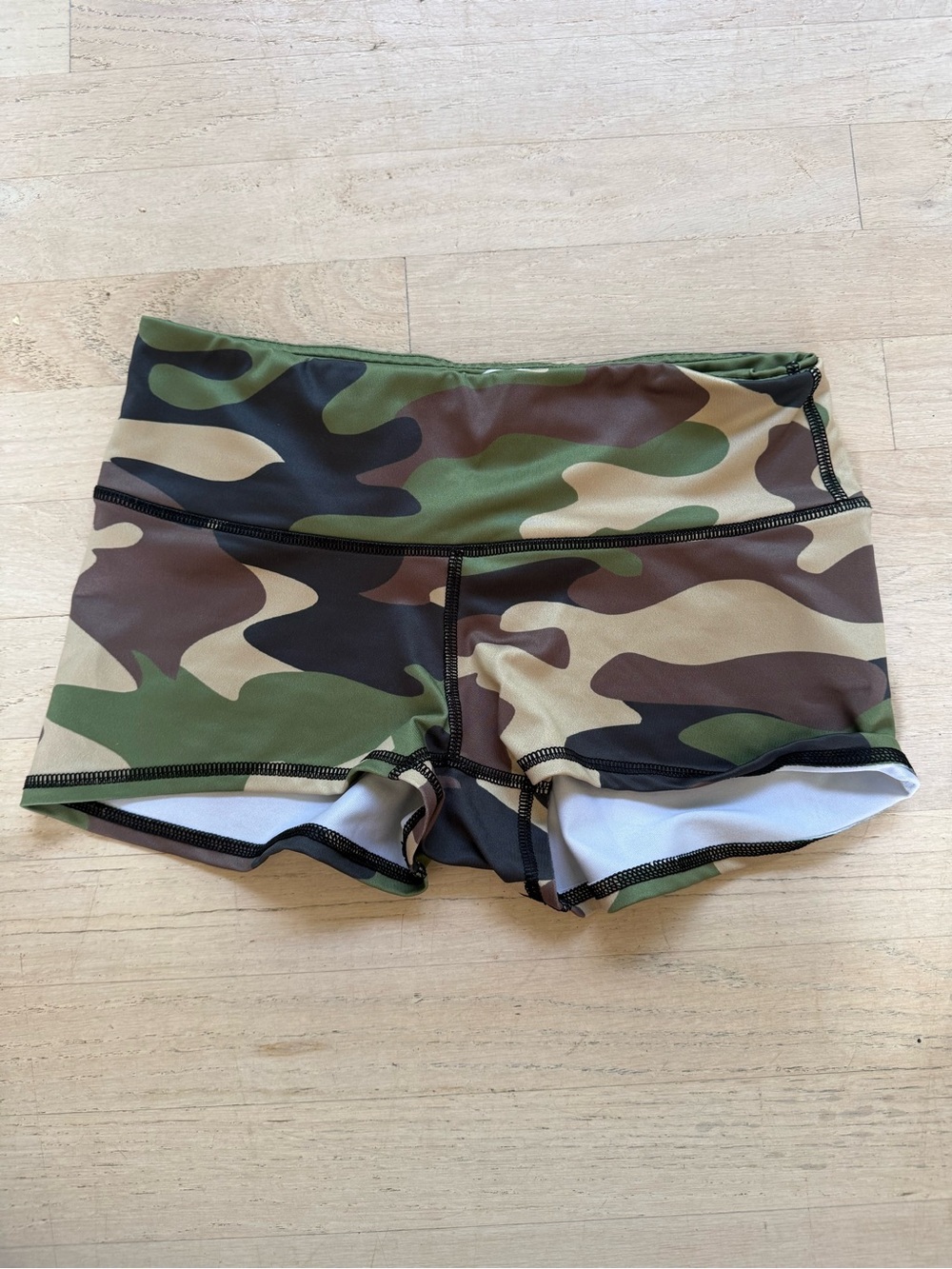 High-Rise Camo Women’s Active Shorts